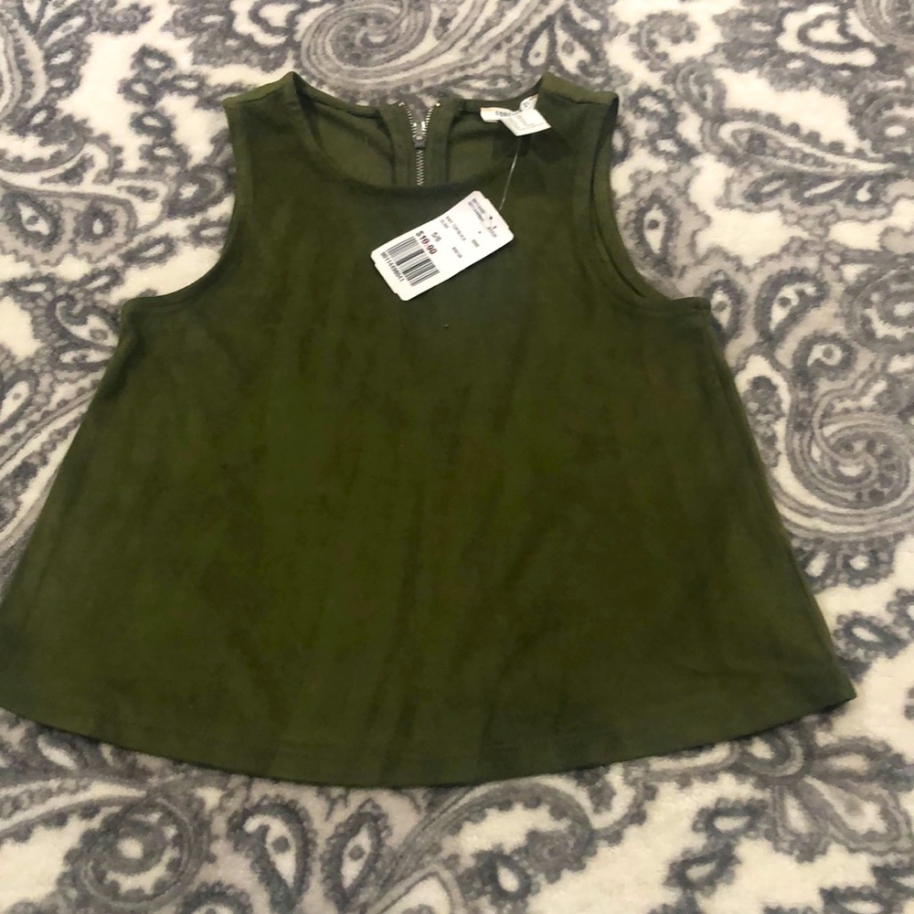 Suede olive green kids